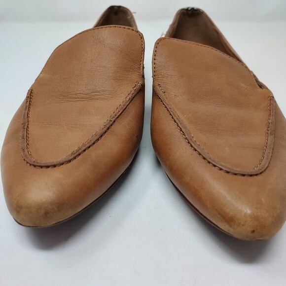 Madewell Pointed Toe Tan Leather Flat Loafer Size 6 - Picture 4 of 14